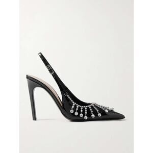Gucci Guinevere Crystal Leather Slingback Stiletto Pumps NWT 37.5